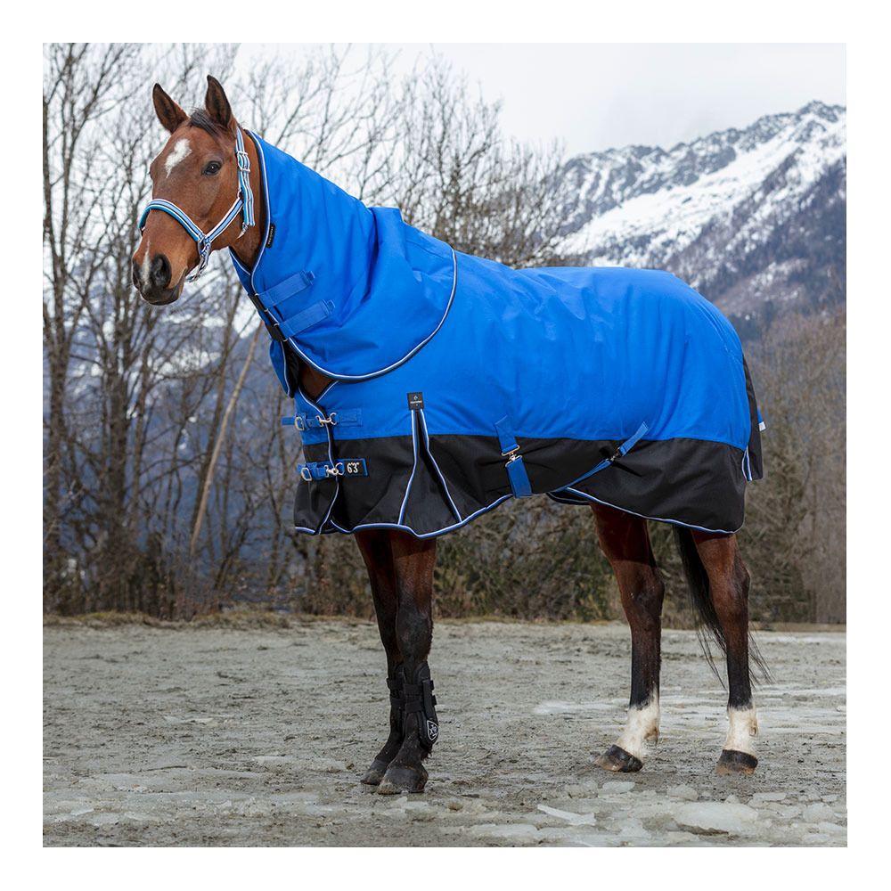 Equitheme TYREX 1200D AISANCE 300G - Couverture de paddock bleu/nr