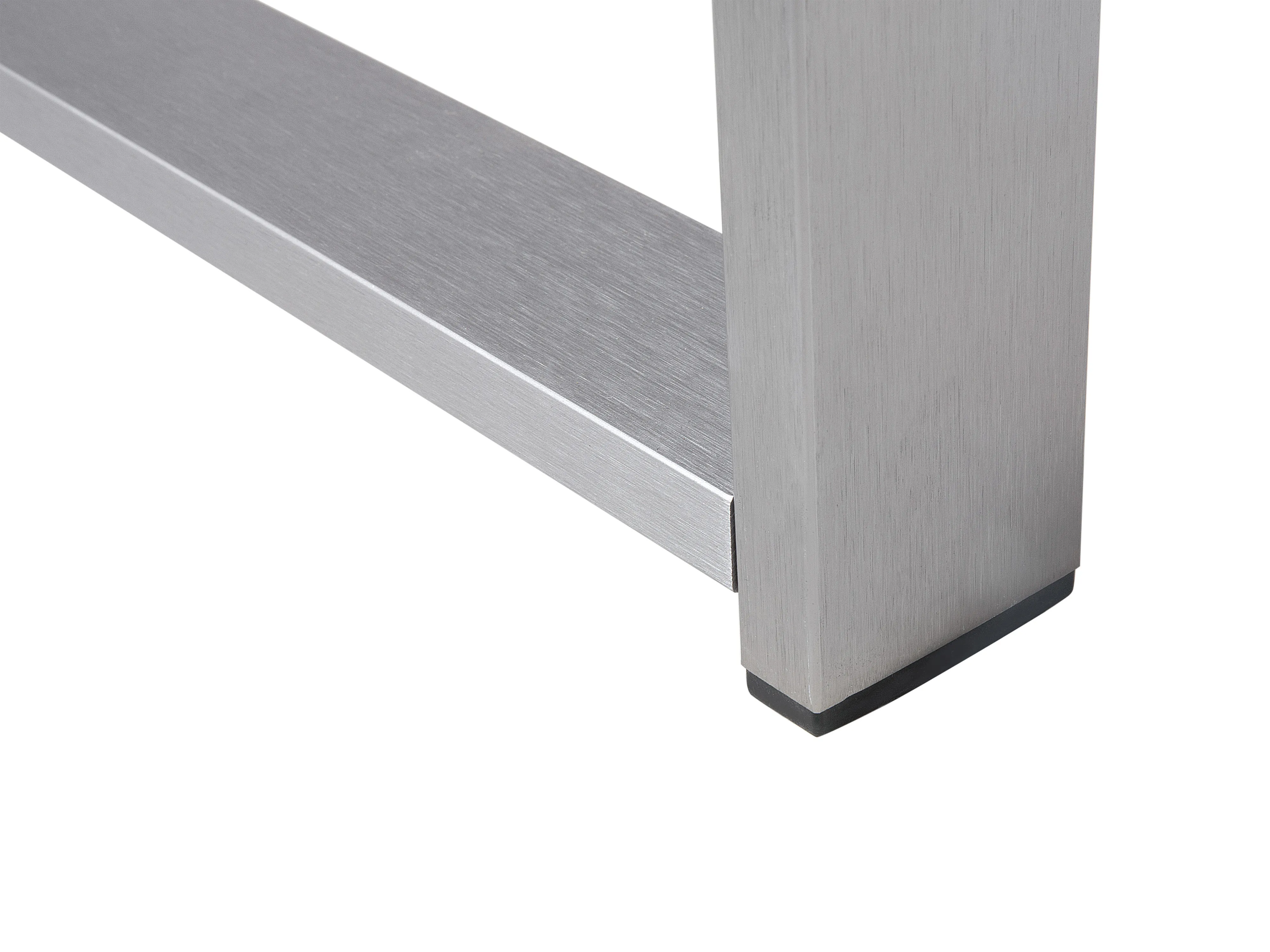 Tuin salontafel SALERNO 90 cm 50 cm Metaal Lichtgrijs