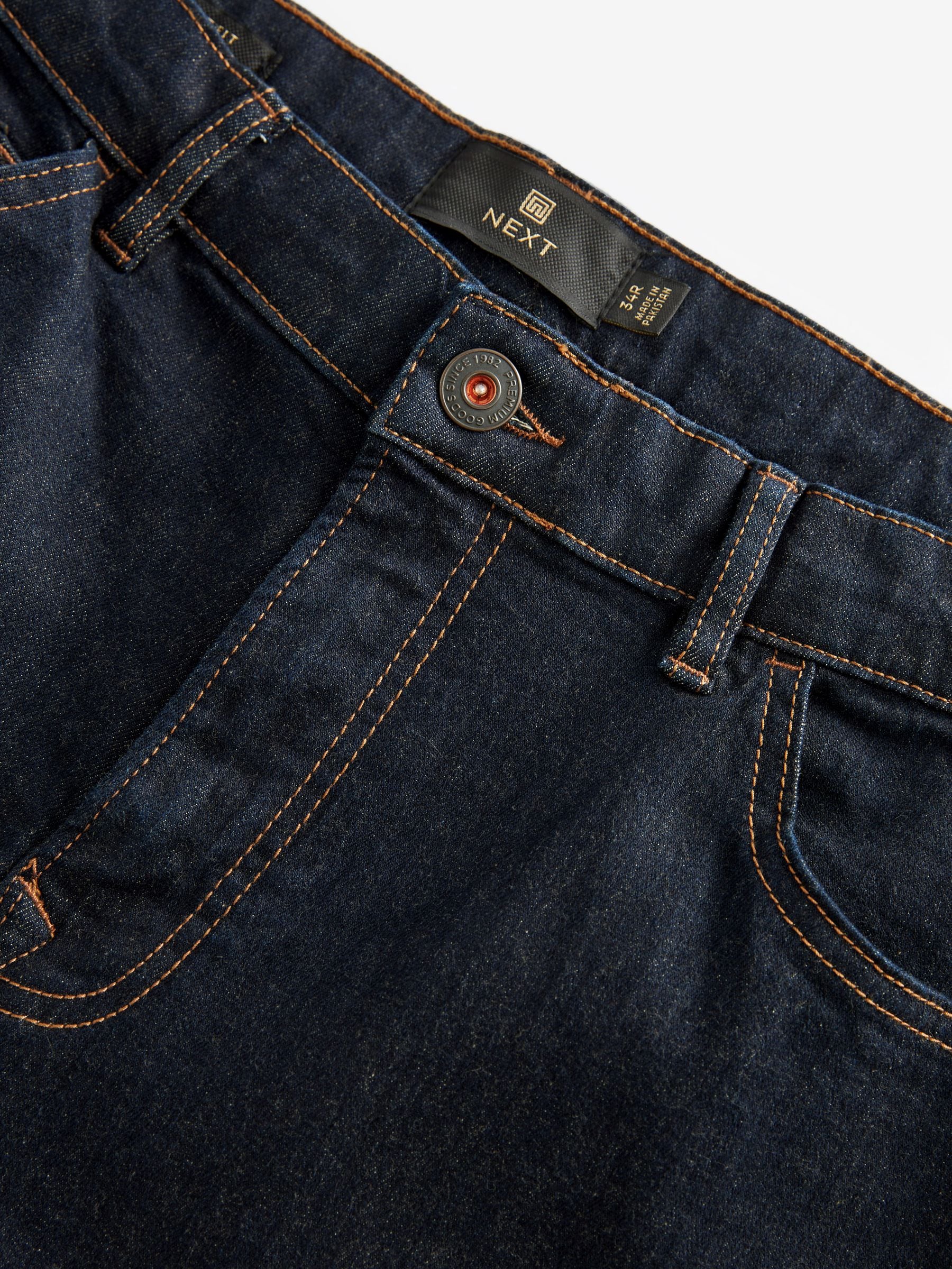 Indigo blauwe wassing - Rechte, klassieke jeans met stretch