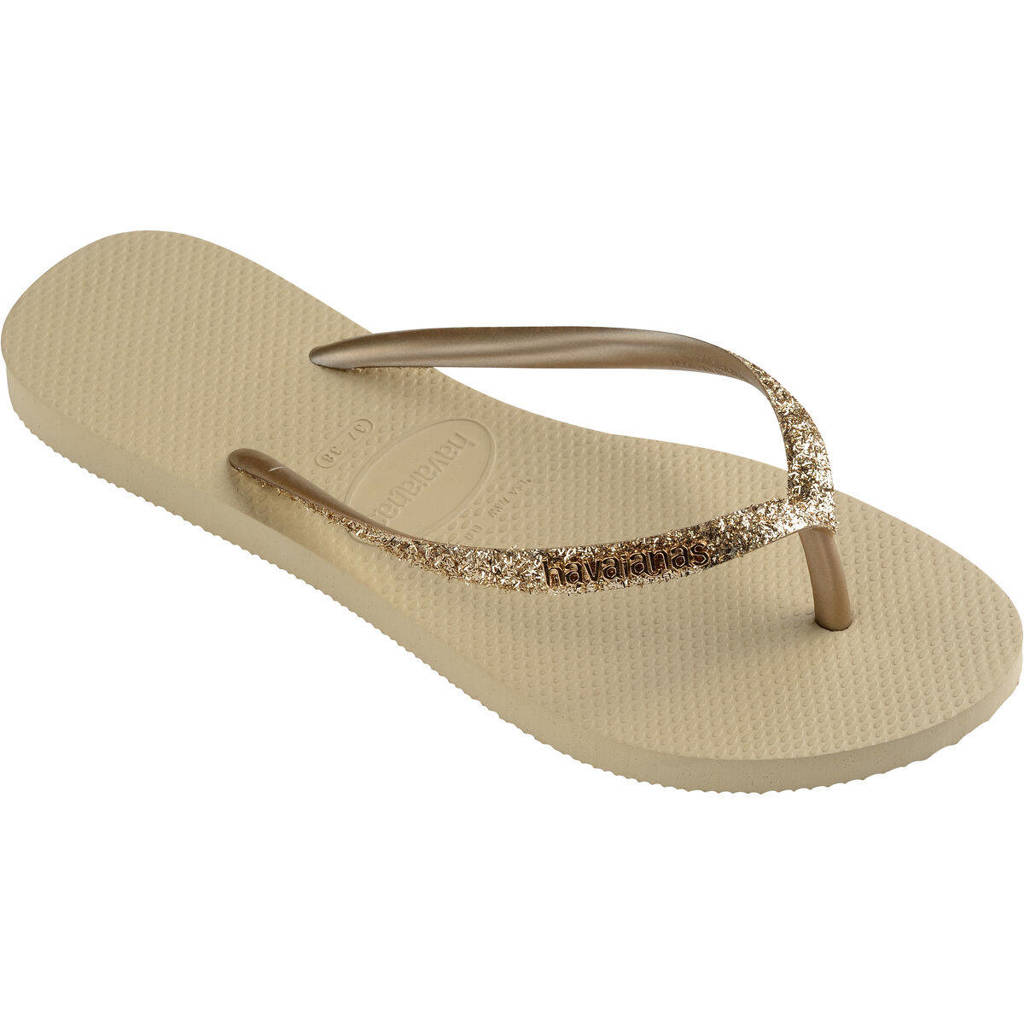 Havaianas Slim Glitter IIteenslippers met glitters goud