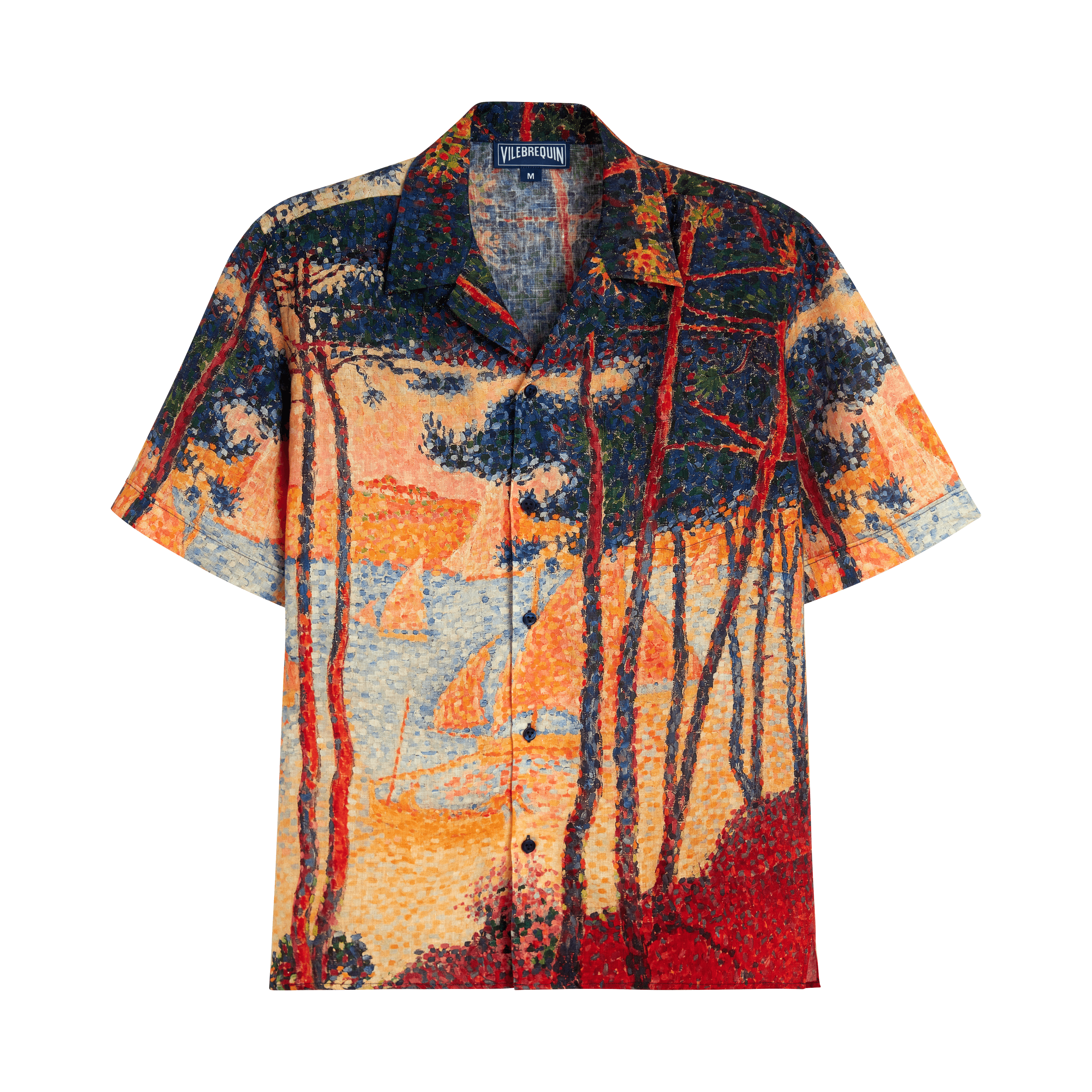 Chemise Bowling en Lin Homme Voiles de Pin