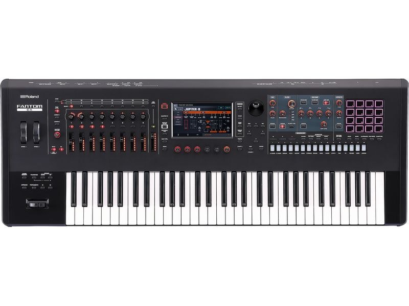Roland Workstation FANTOM 6 EX Synthesizer-Topmodell mit neuester Soundtechnologie, intuitiver kreativer Bedienung und 61er-Synthesizertastatur