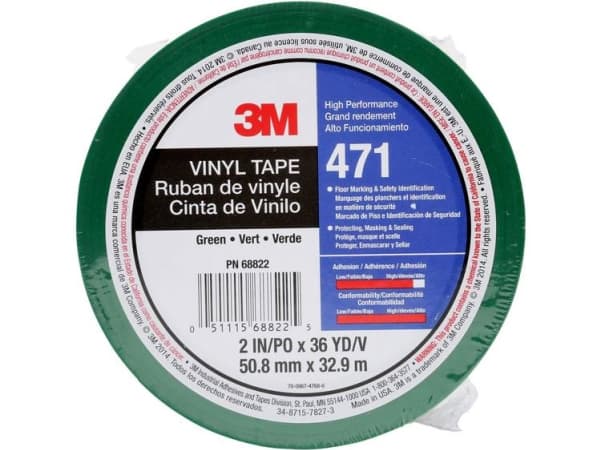 3M 471IW-GR50-D PVC-klebende tape Grønn (L x B) 33 m x 50 mm 1 rull(er) (471IW-GR50-D)