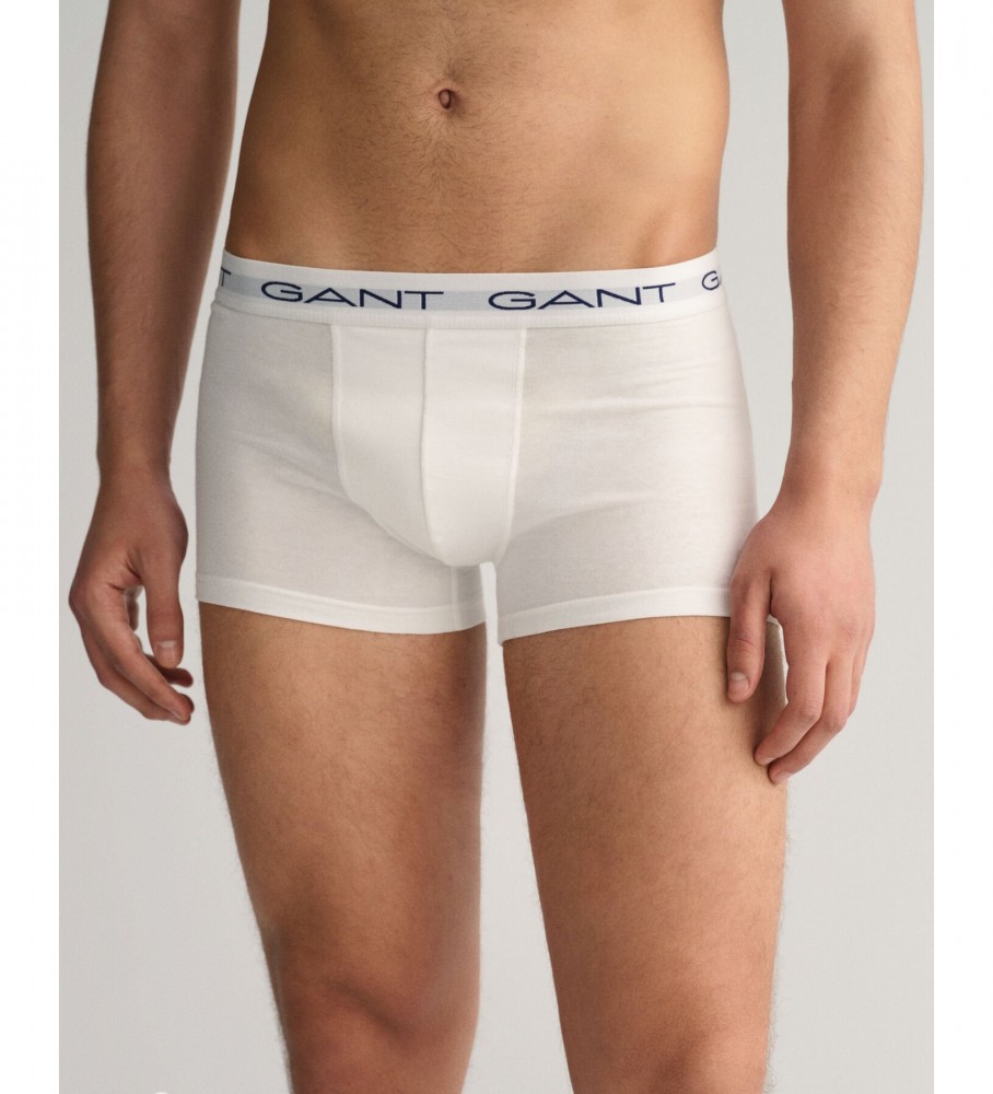 Pacote com 3 cuecas boxer brancas da Gant