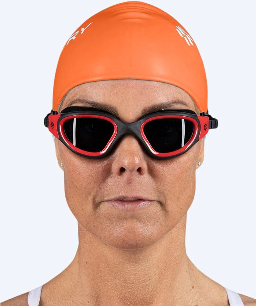 Watery badehætte til langt hår - Signature - Orange