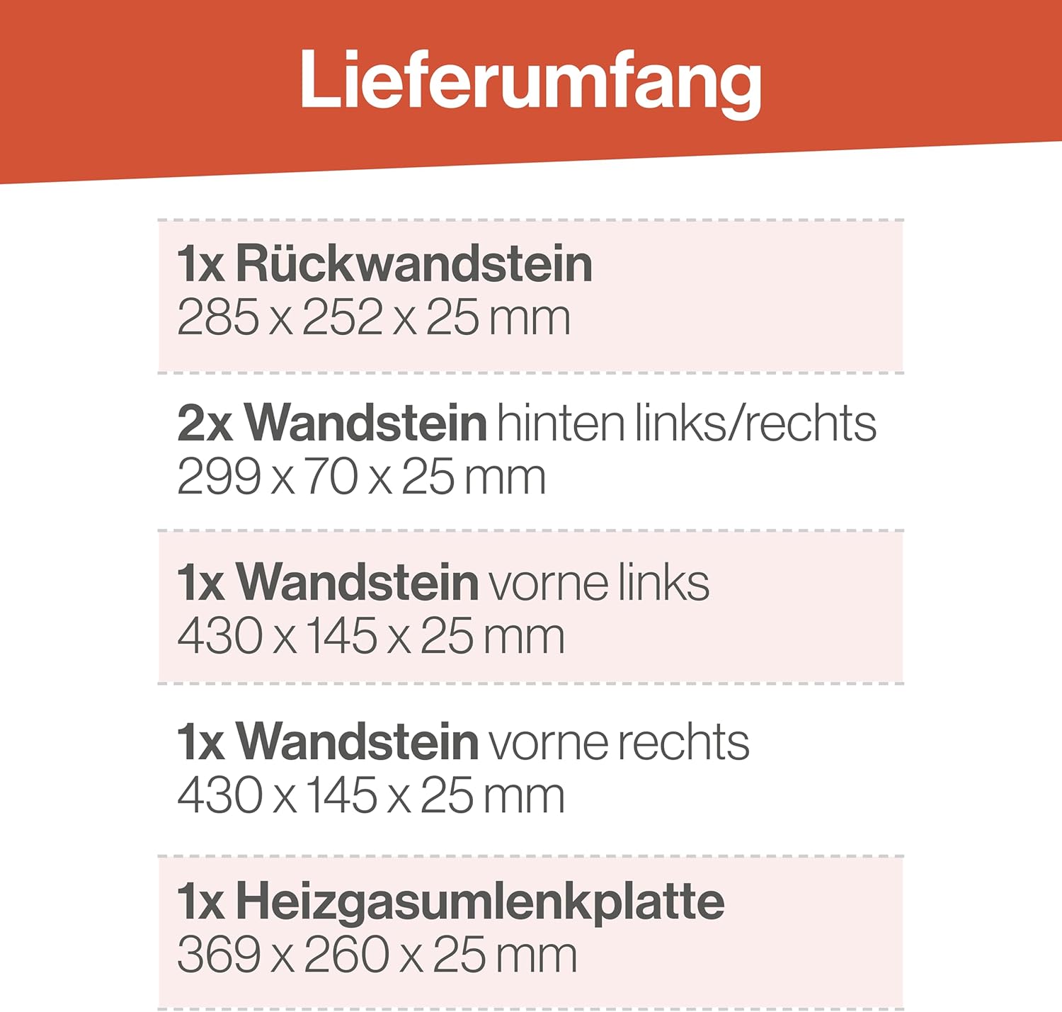 Feuerraumauskleidung - Passend für Fireplace Agra** & weitere Kaminöfen Modelle inkl. Modellübersicht - für Verschiedene Kamin & Ofenmodelle - Kaminofenauskleidung aus Vermiculite - passgenau &