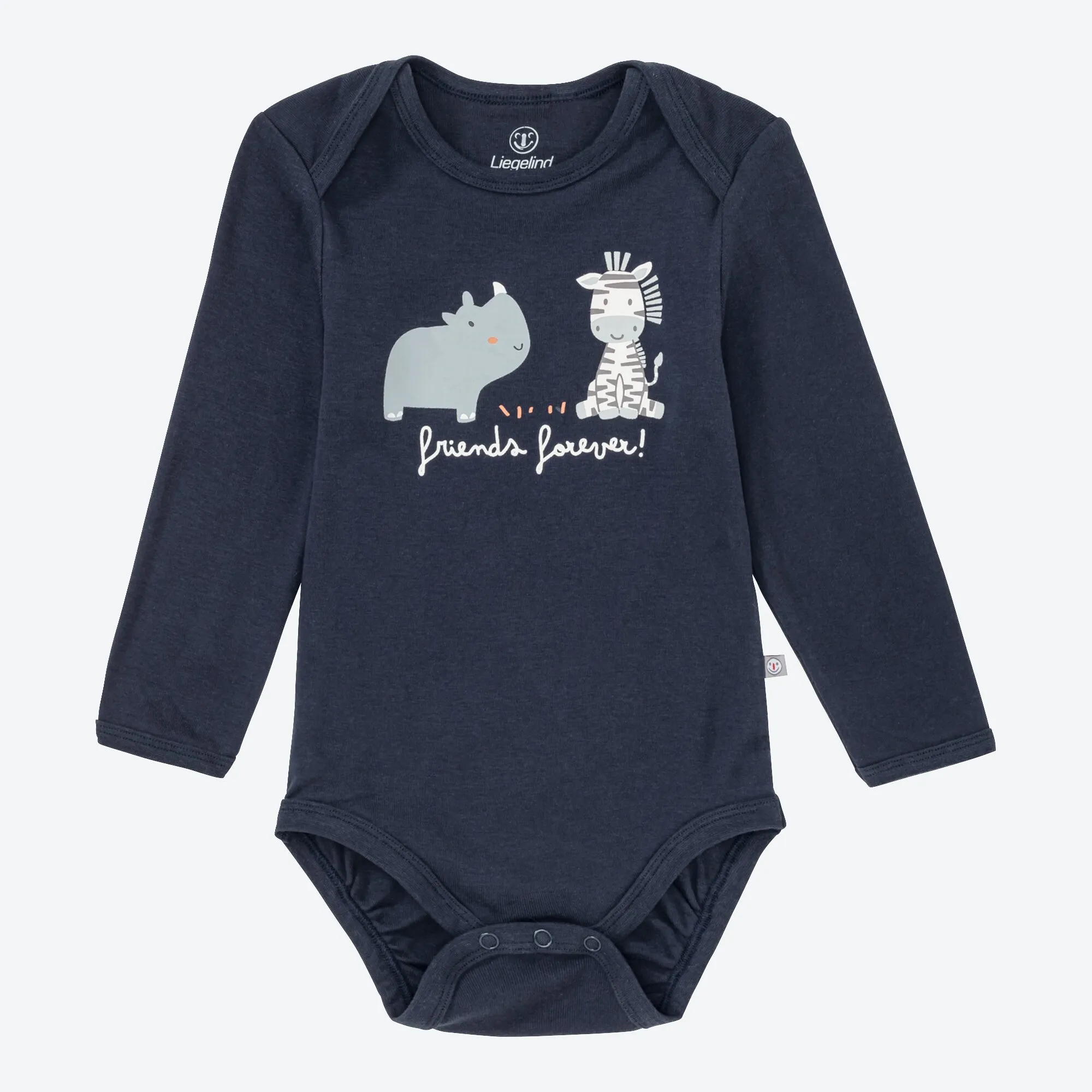 Baby-Jungen-Body mit Tier-Frontaufdruck