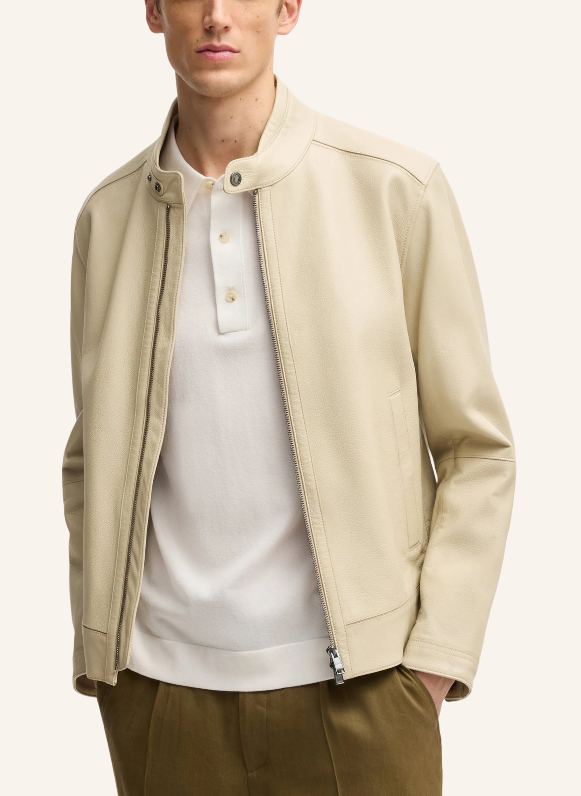 BOSS Lederjacke H-MANSELL3 Regular Fit