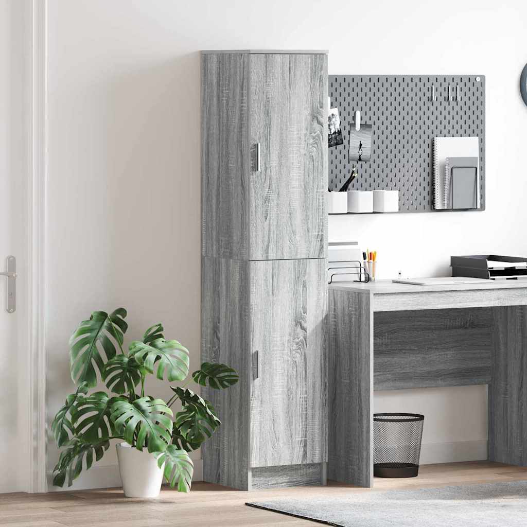 vidaXL Hoge tafel grijs sonoma eiken 35 x 39 x 168 cm
