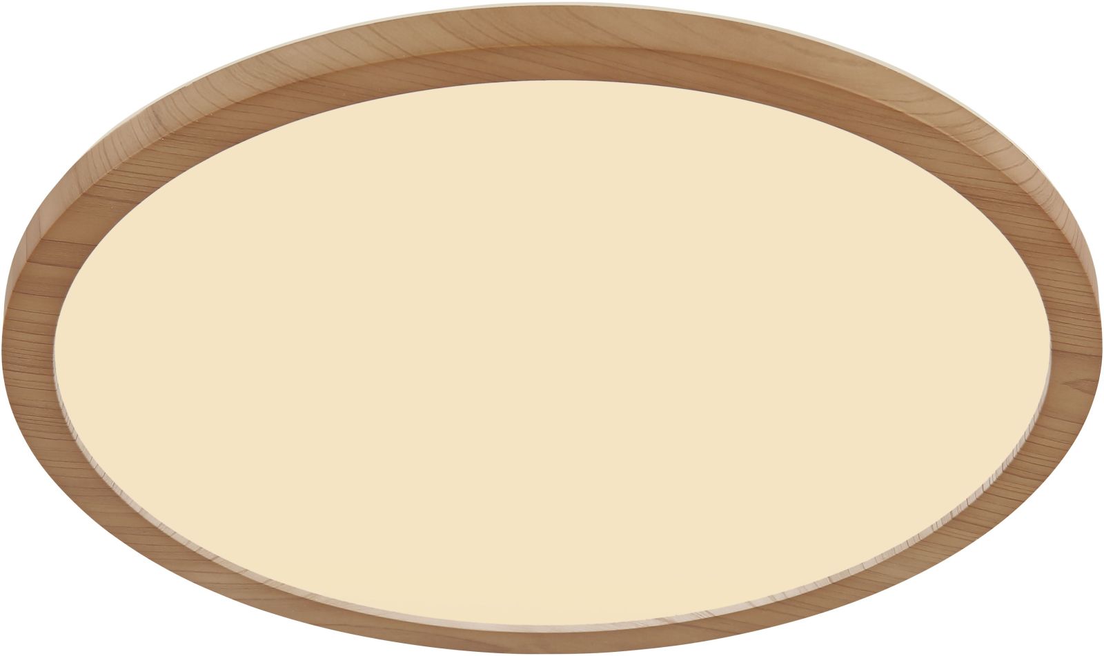 LED-Deckenleuchte - holzfarben - Memoryfunktion - Ø 42 cm