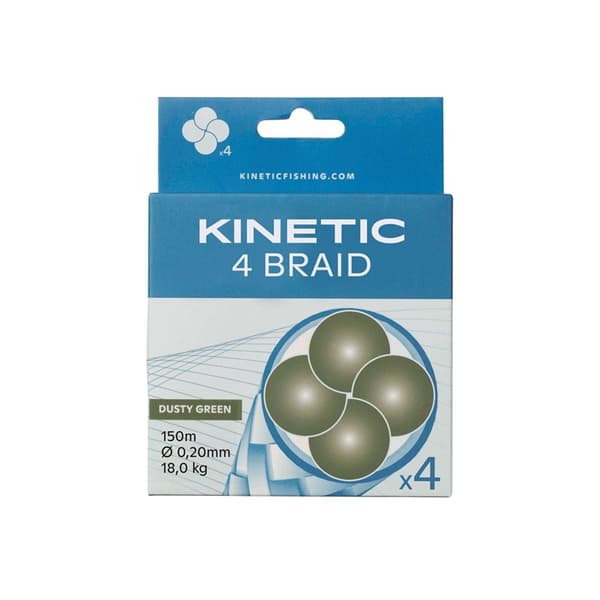 Kinetic 4 Braid 150m 0,14mm/14,8kg Dusty Green