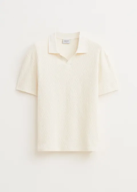 Johnny polo gebreid off-white (WIT.O)