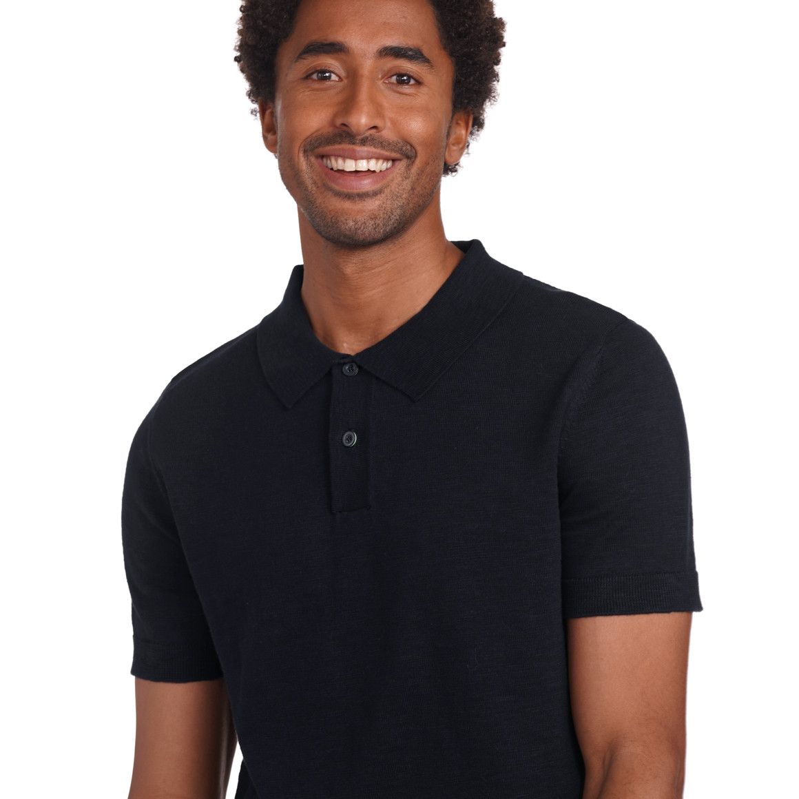 VanVaan Herren Strick-Poloshirt aus Baumwolle dunkelblau