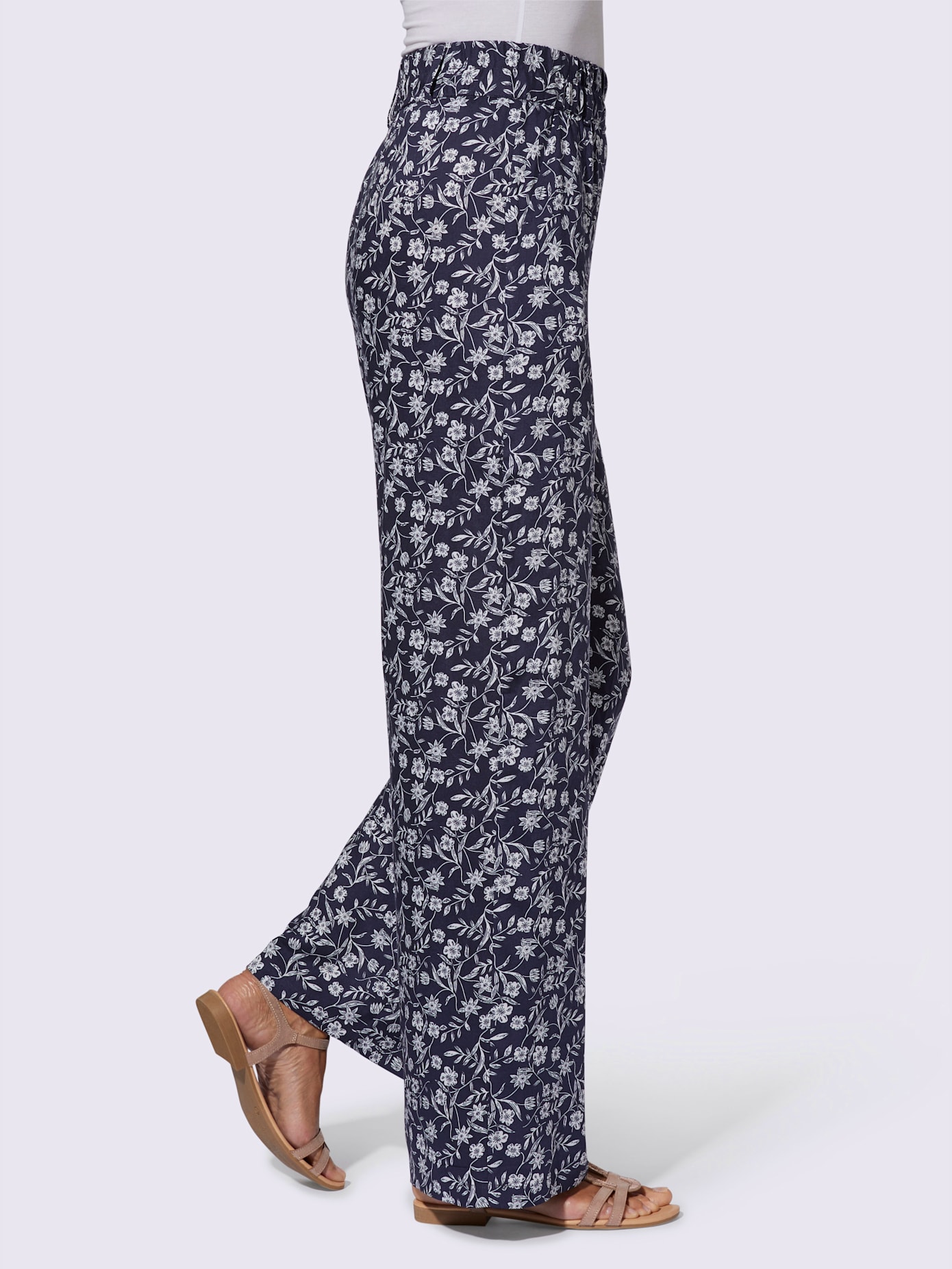 Pantalon imprimé viscose (ecovero)