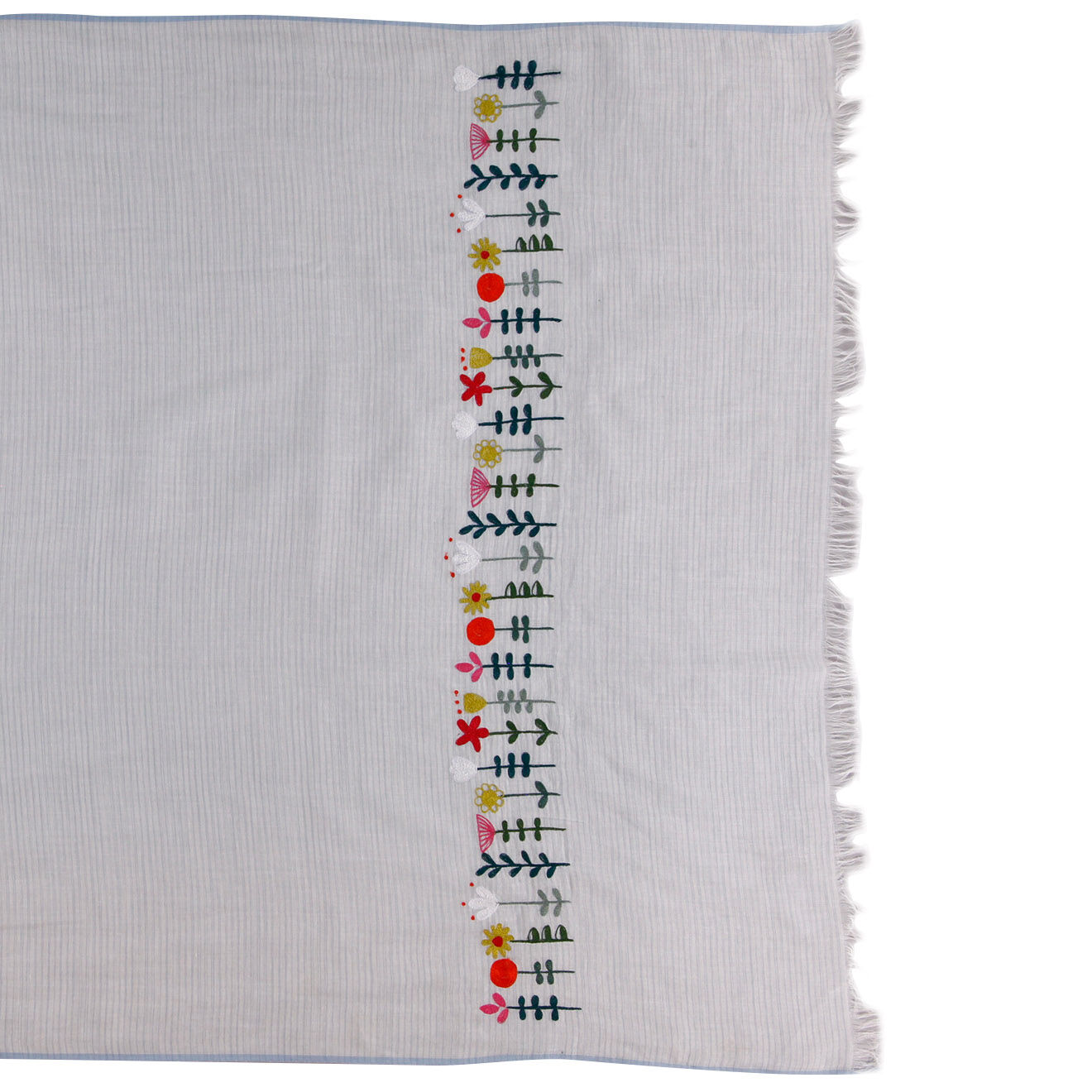 Inouitoosh Étole en Coton Lois blanche - 70x190 cm