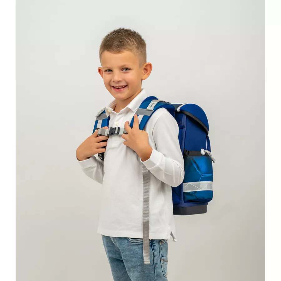 Belmil Schulranzen Classy Schulranzen Set 5-teilig mit Brustgurt Football 4