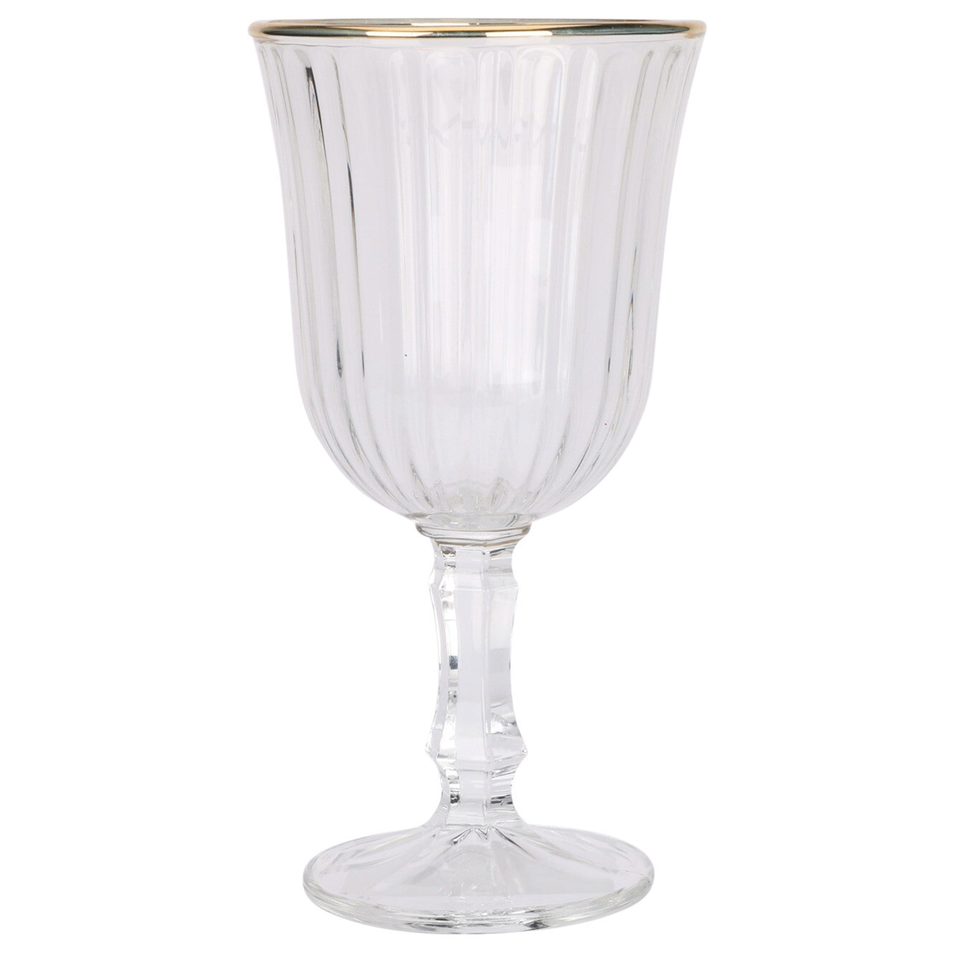 Weinglas - transparent-Gold - 240 ml