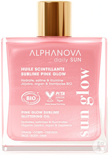 Alphanova Daily Sun Huile Sublime Scintillante Pink Glow Bio 50ml