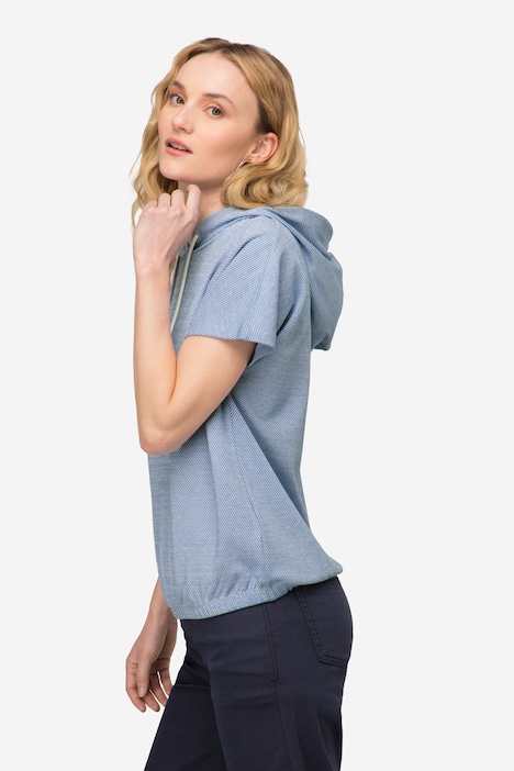 Hoodie, oversized, Kapuze, elastischer Saum