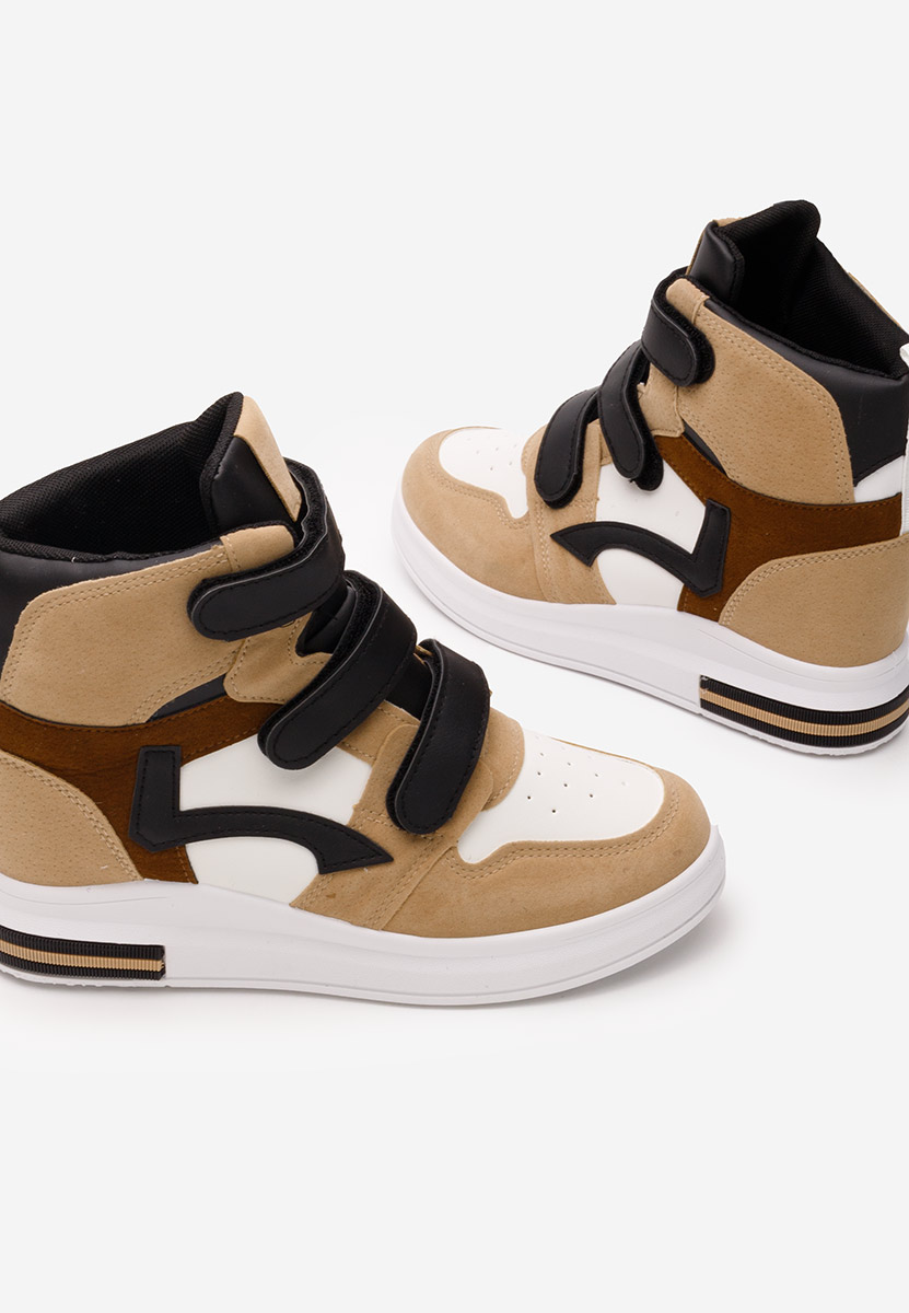 Baskets pour femme avec plateforme cachée kaki Veleta