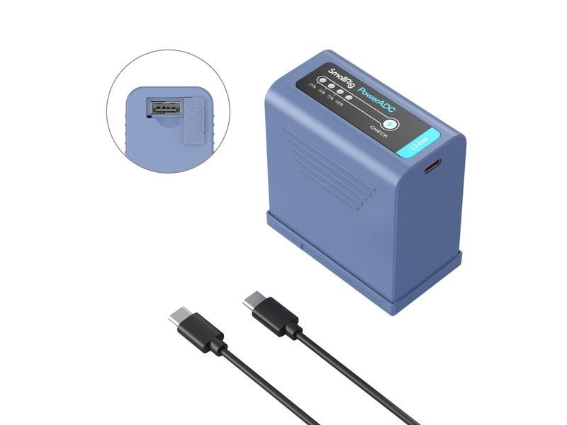 Smallrig Digitalkamera-Akku NP-F970 USB-C USB-C wiederaufladbarer Kamera-Akku