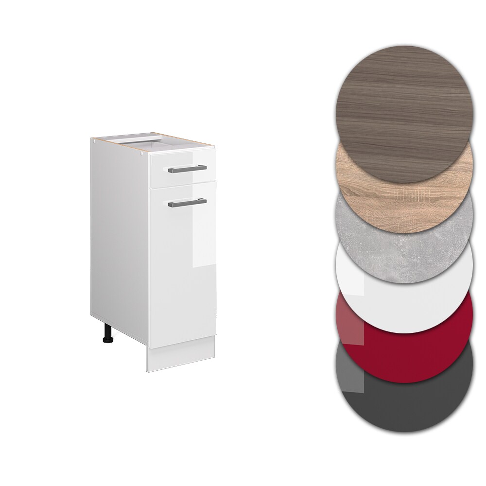 Vicco Schubunterschrank Küchenschrank Küchenzeile R-Line 30 cm Weiß Tür Schublade