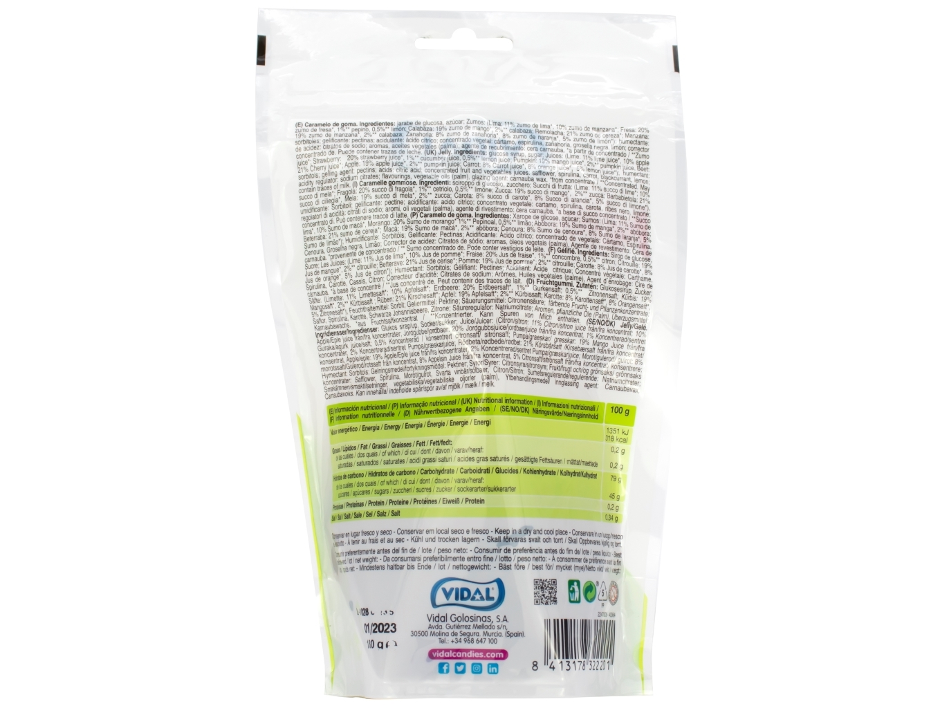 GOMAS VIDAL NATURALL FRUIT&VEGGIE 180G