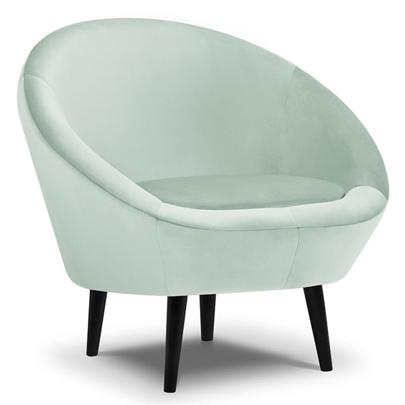 Mazzini Sofas Fauteuil velours petale menthe - 94x90x92 cm