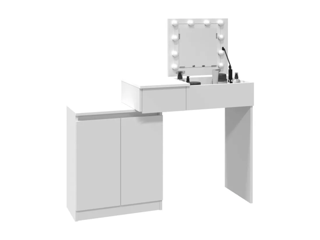 Coiffeuse avec LED blanc 115x37x110,5 cm