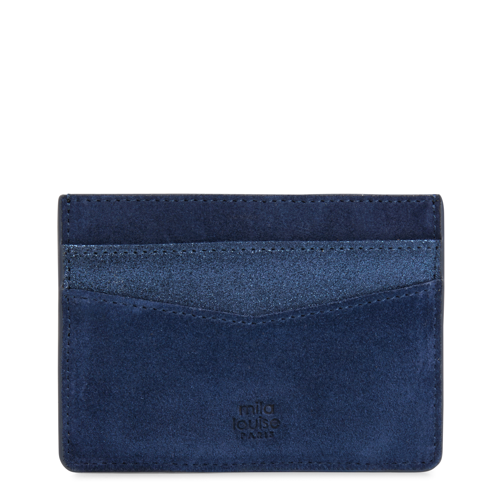 OLAE V - Porte-cartes en cuir velours| Bleu