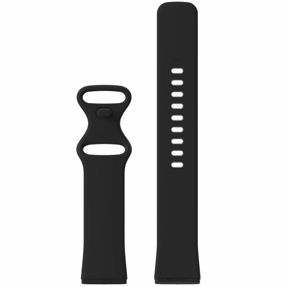 Fitbit Versa 4 / Versa 3 / Sense 2 / Sense Silikon Sport Armband (Gelenkumfang 190-235mm) - Schwarz