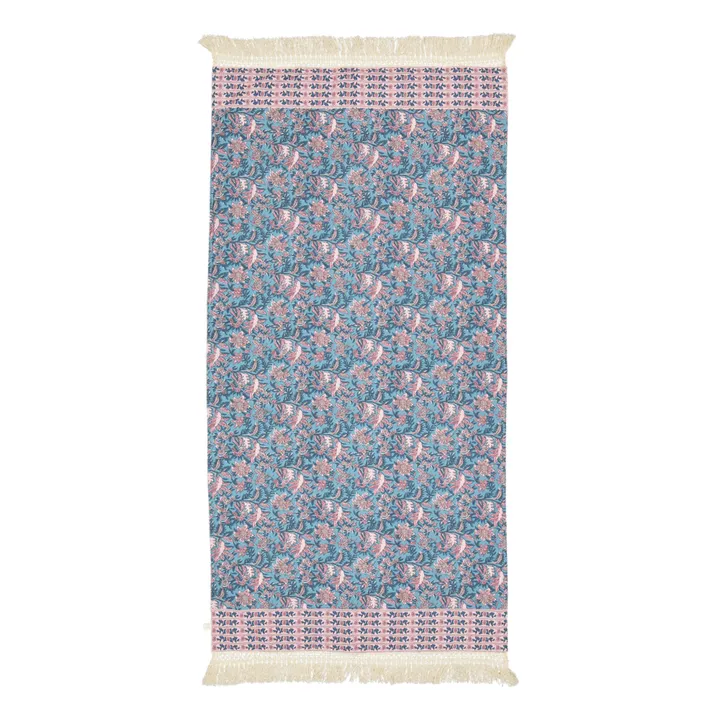 Louise Misha Serviette de plage Lana en coton bio | Bleu