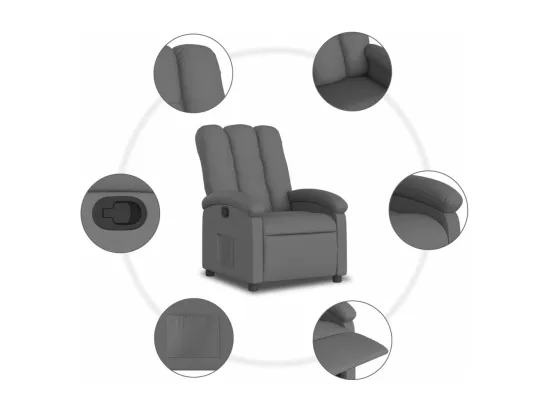 Fauteuil inclinable Gris foncé Tissu