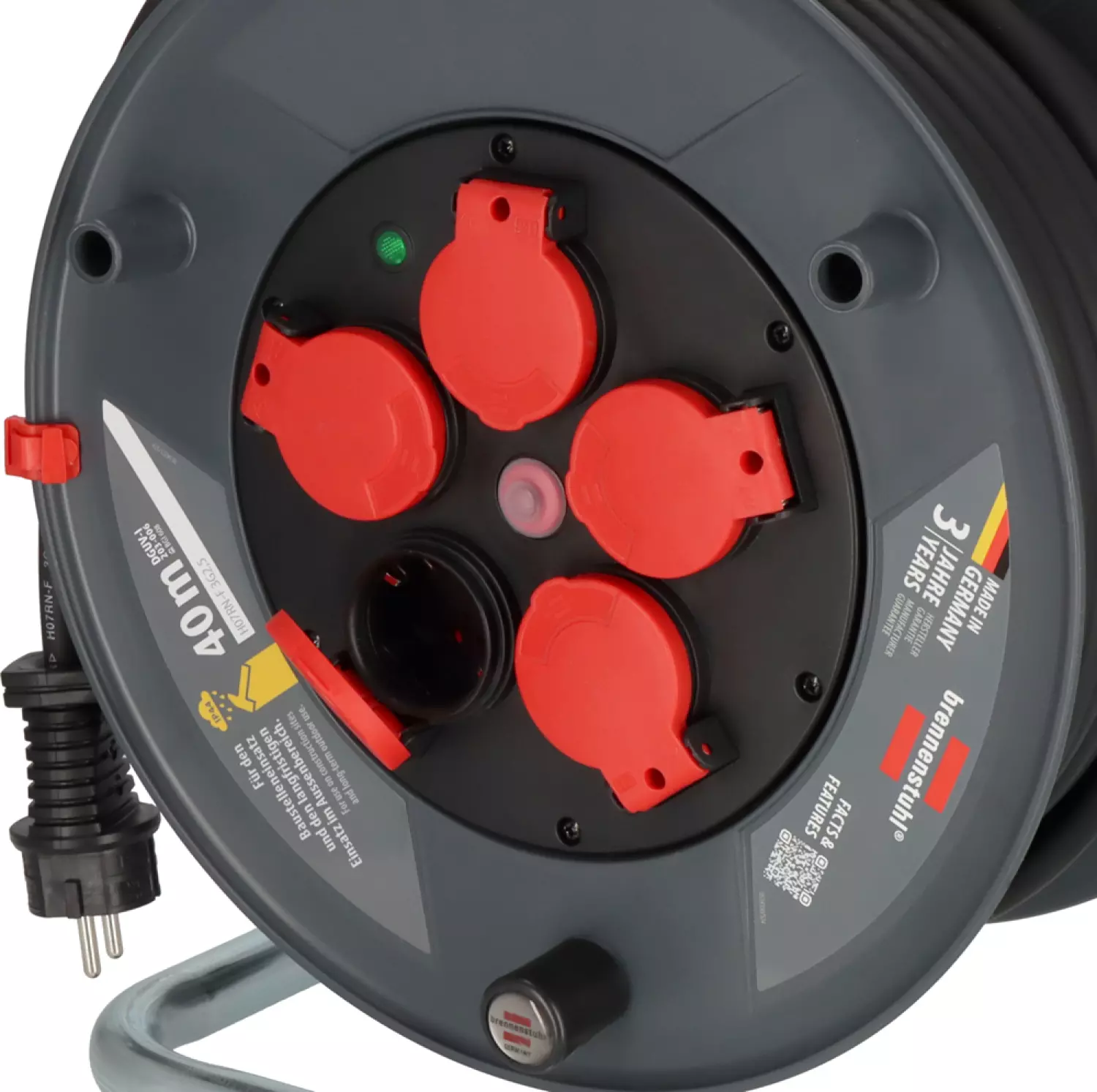 Brennenstuhl Professional KU 4200 kabelhaspel 5-voudig 320 H07RN-F 3G2,5 - IP44 - 40m