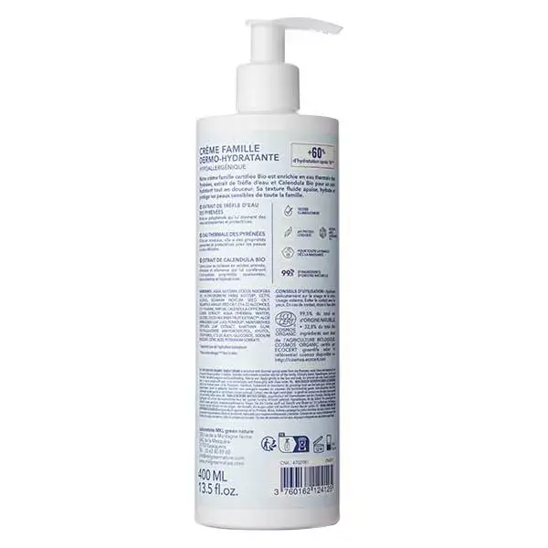 MKL Green Nature - Aqua: Creme dermo-hidratante orgânico para toda a família** 400ml