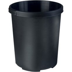 Insert corbeille à papier PP, 1 L, sans couvercle, gris