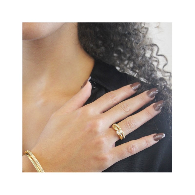 Bague Prestige - Doré et Cristal