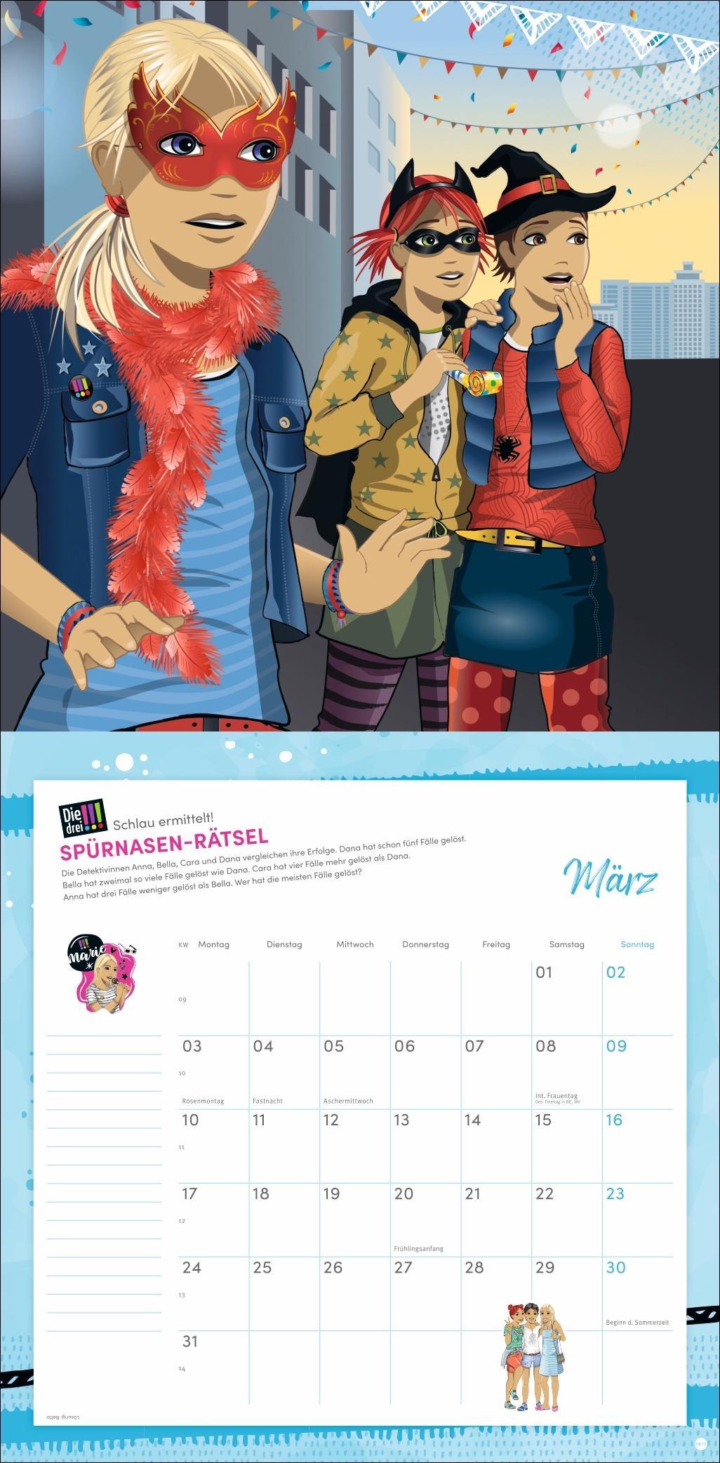 Die drei !!! Broschurkalender 2025