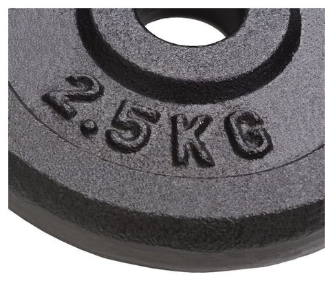 Plaque de poids 8 pièces 8 x 2 5 kg fonte haltères fitness musculation 02_0000765