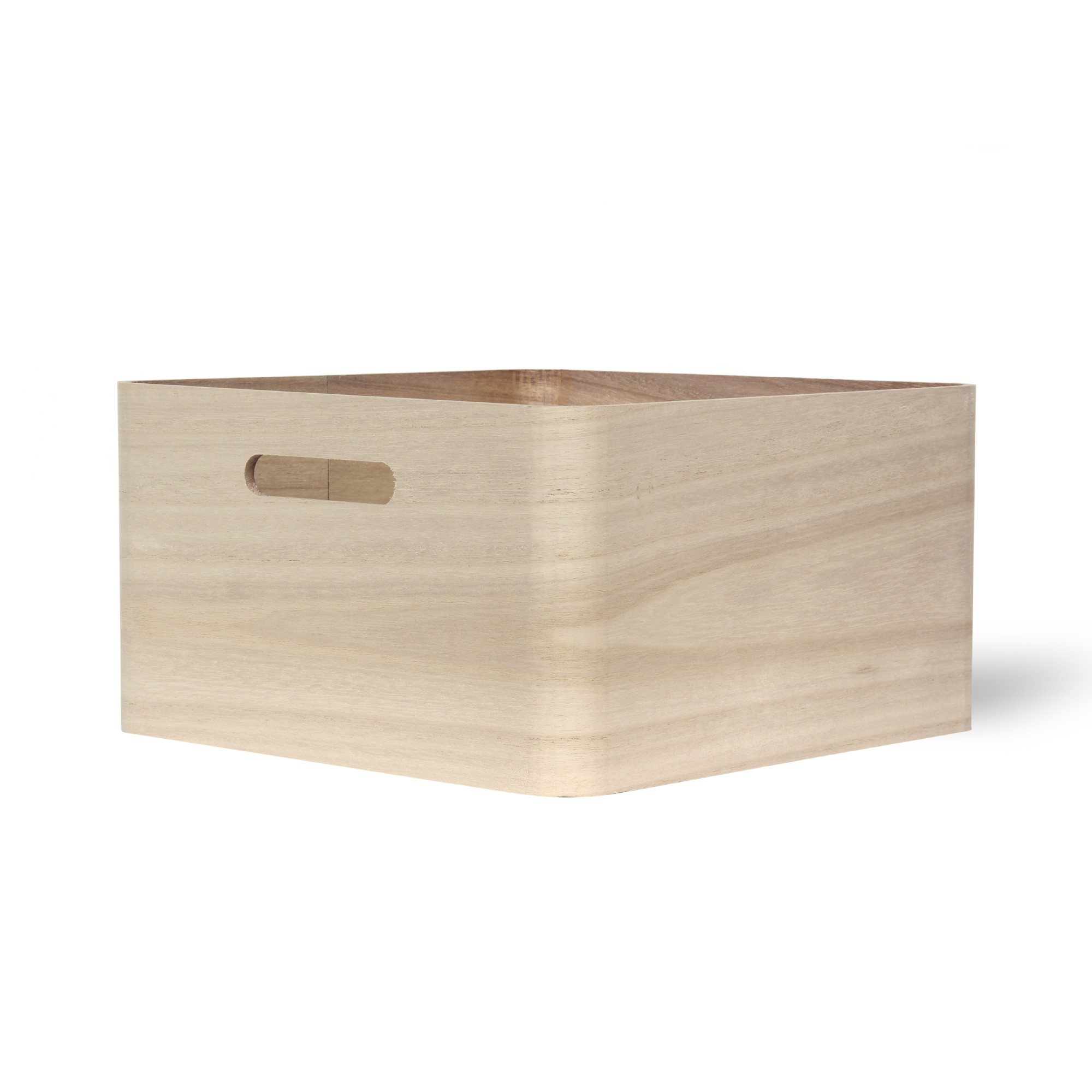 Holzkasten 'Birkir' 5/9, hellbraun, T 23 cm, B 23 cm, H 11 cm von fischer's lagerhaus