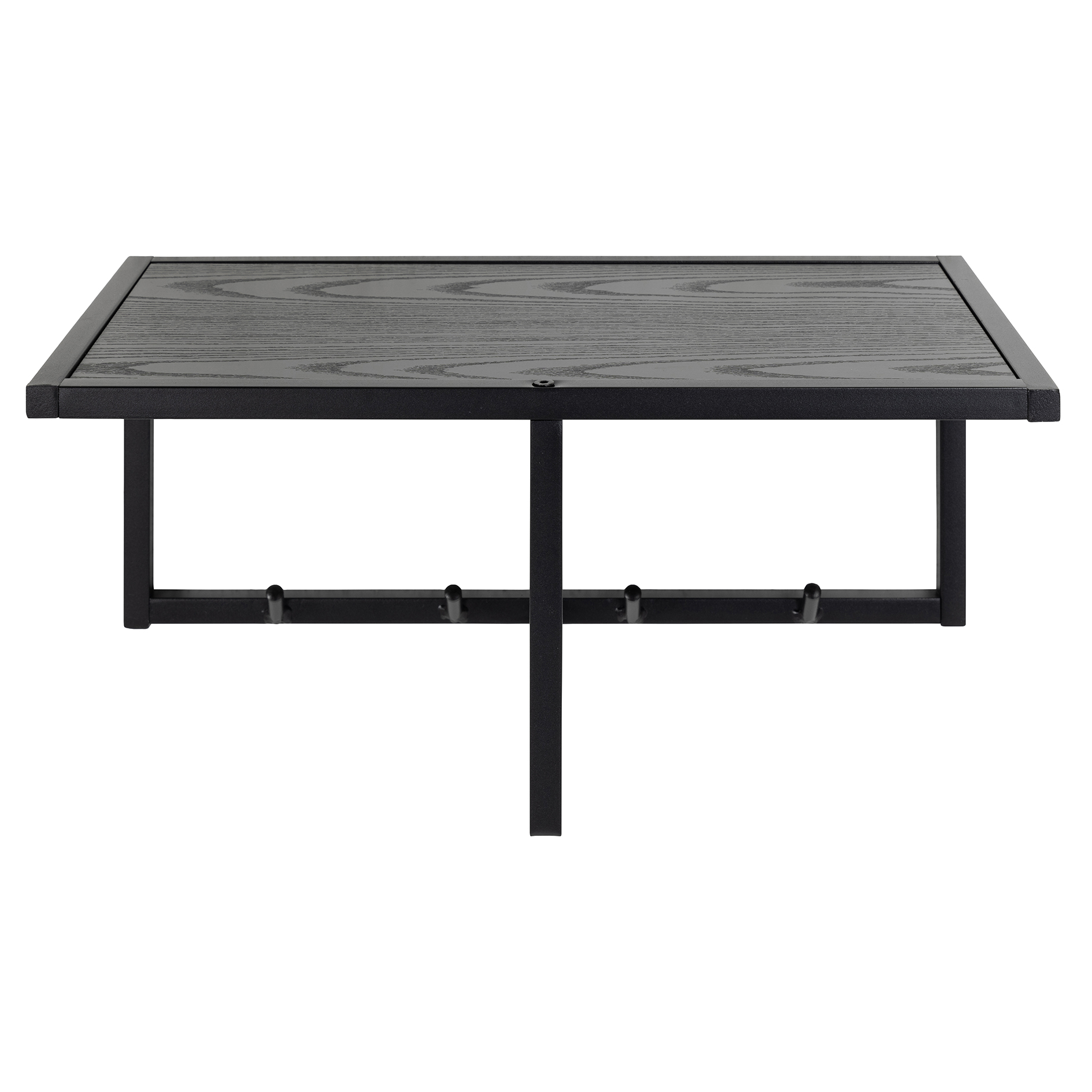 Kleiderhakenbrett SEAFORD - Esche - schwarz matt - 50 cm