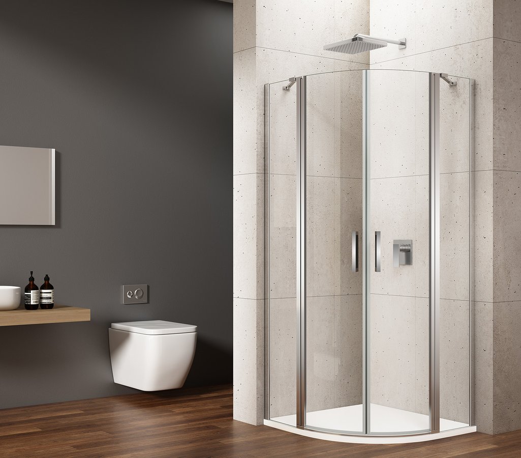 Gelco Loro douchecabine kwartrond 90x90cm chroom