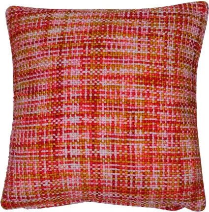Linen & More sierkussen Yara rood / oranje 45 x 45 cm