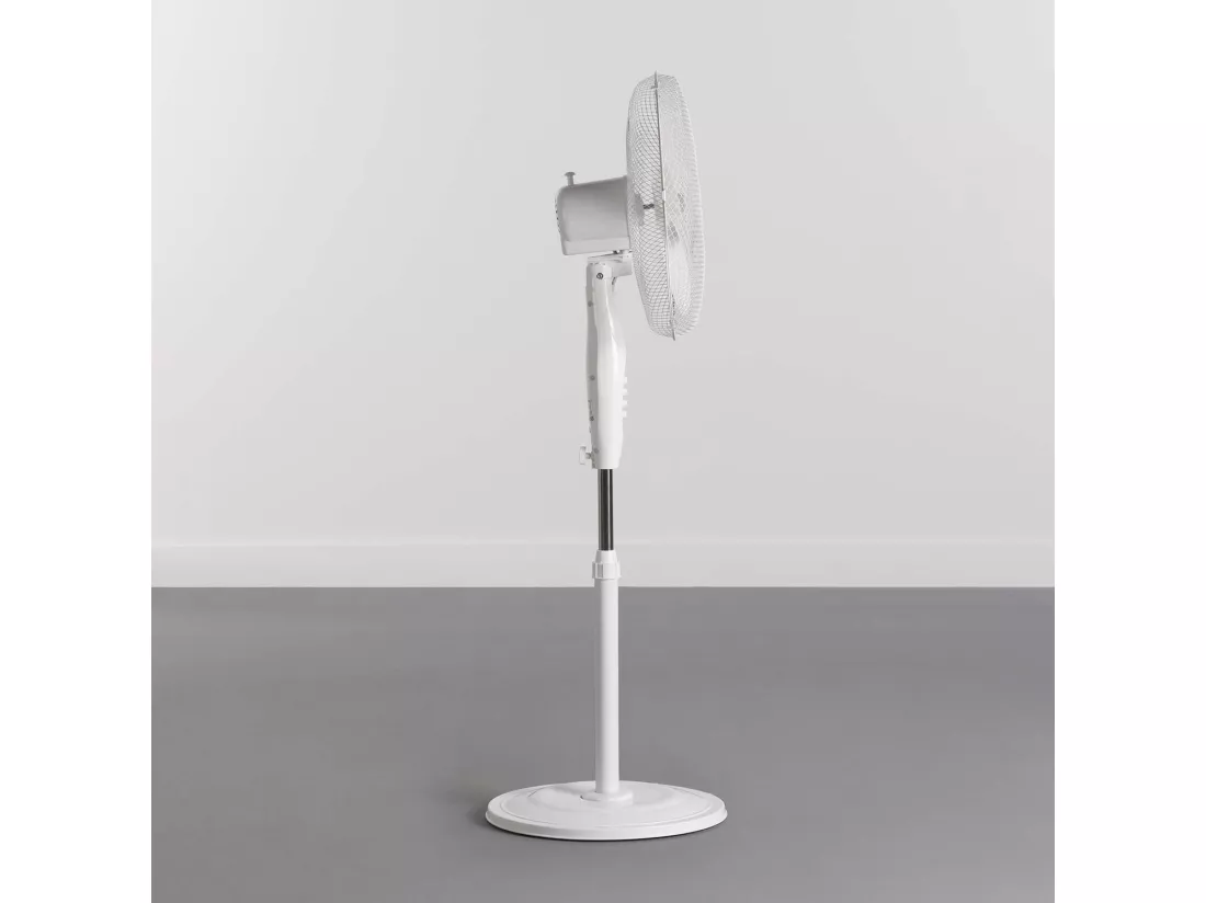 Ventilateur Sur Pied Ø40cm 40W 3 Vitesses Blanc Confort Blanc Thinia Home