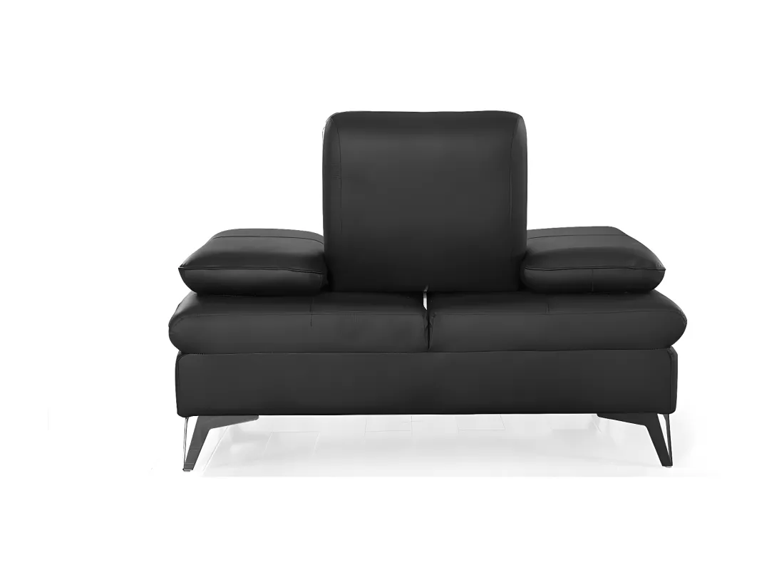 Fauteuil cuir Design avec dossier avance-recul IRIS Noir
