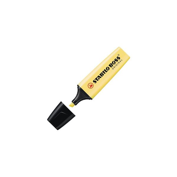 Stabilo Marcador Boss Pastel Fluorescente 70 Amarelo Cremoso 10 Unidades