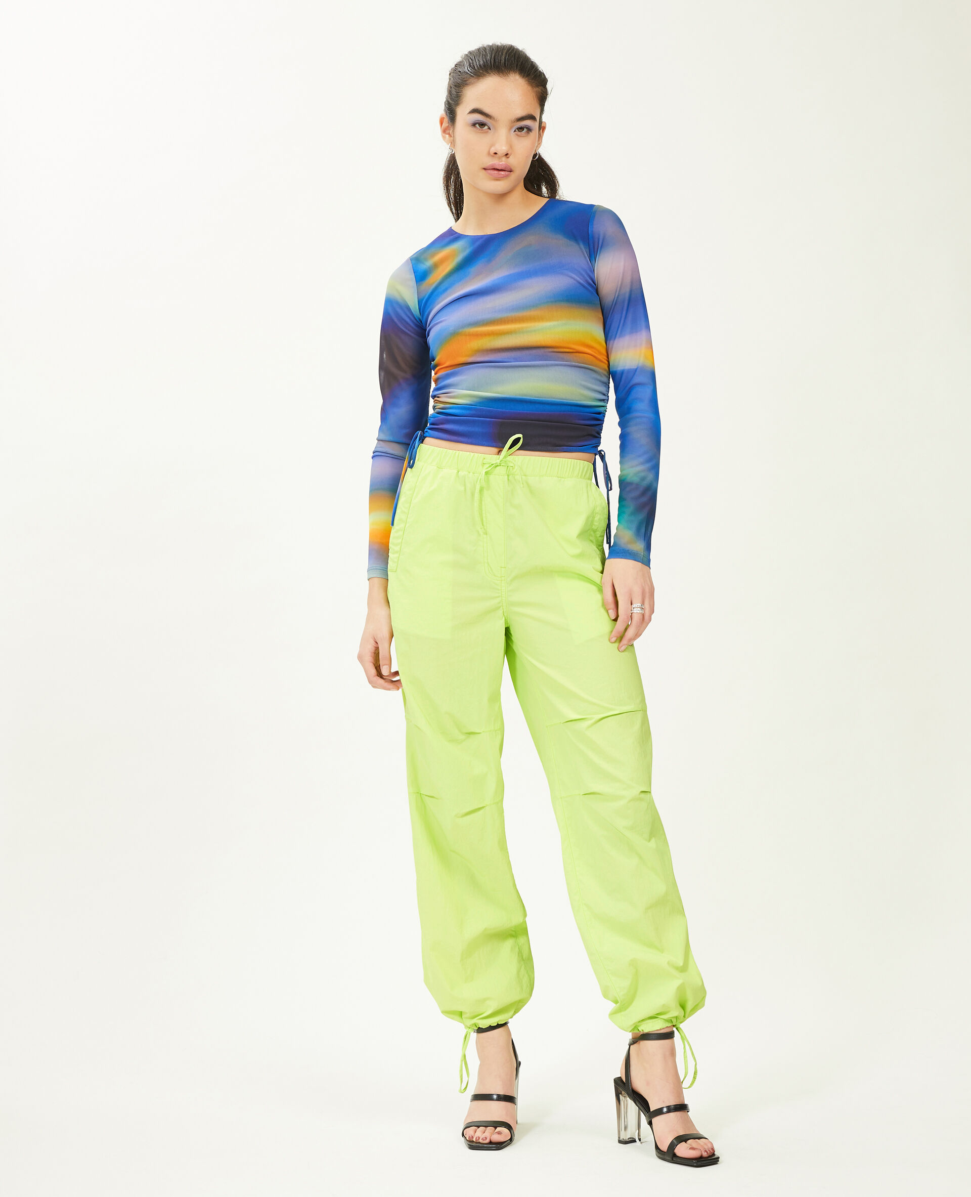 Pantalon parachute - Vert olive