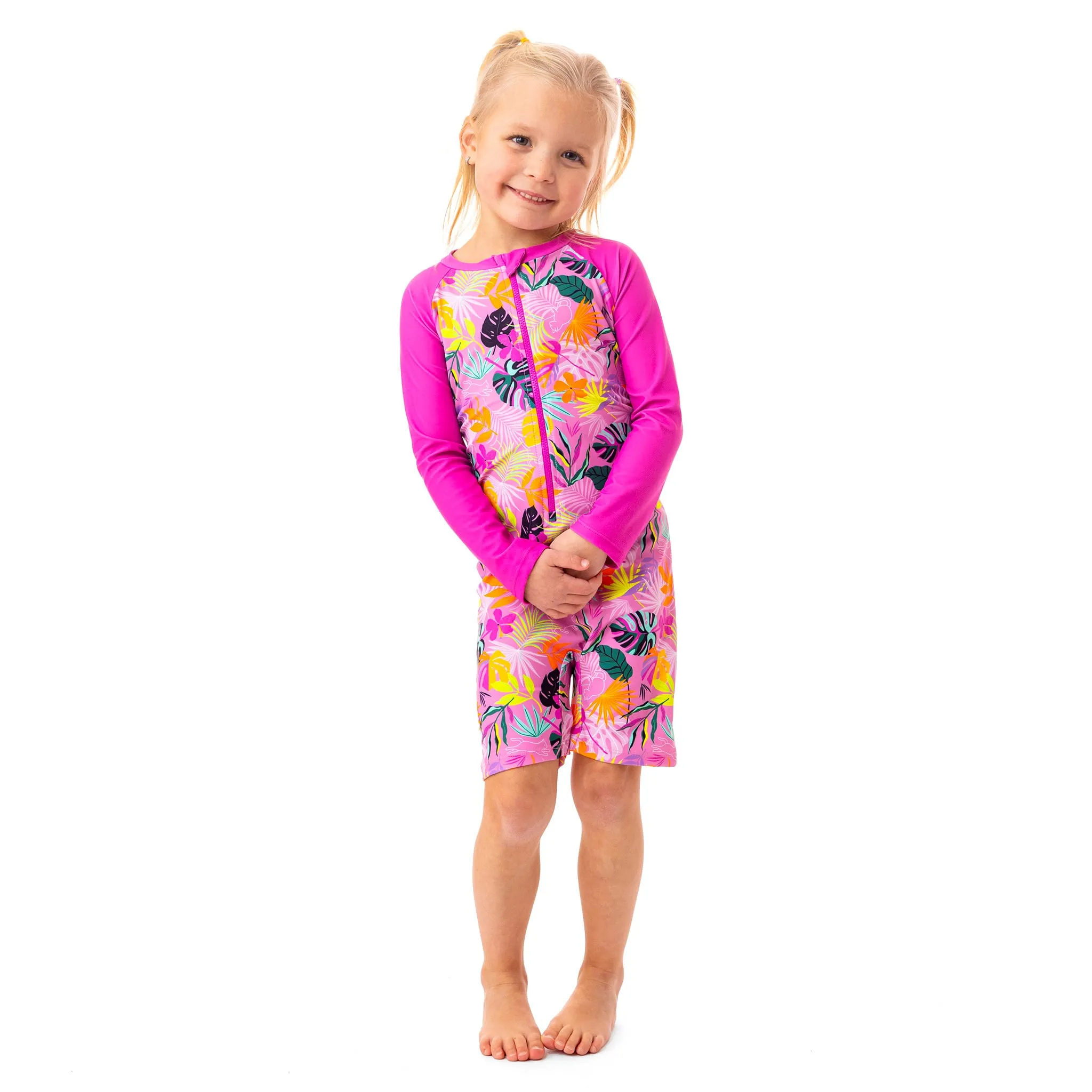 Nanö Maillot UV Manches Longues Hibiscus 2-4ans