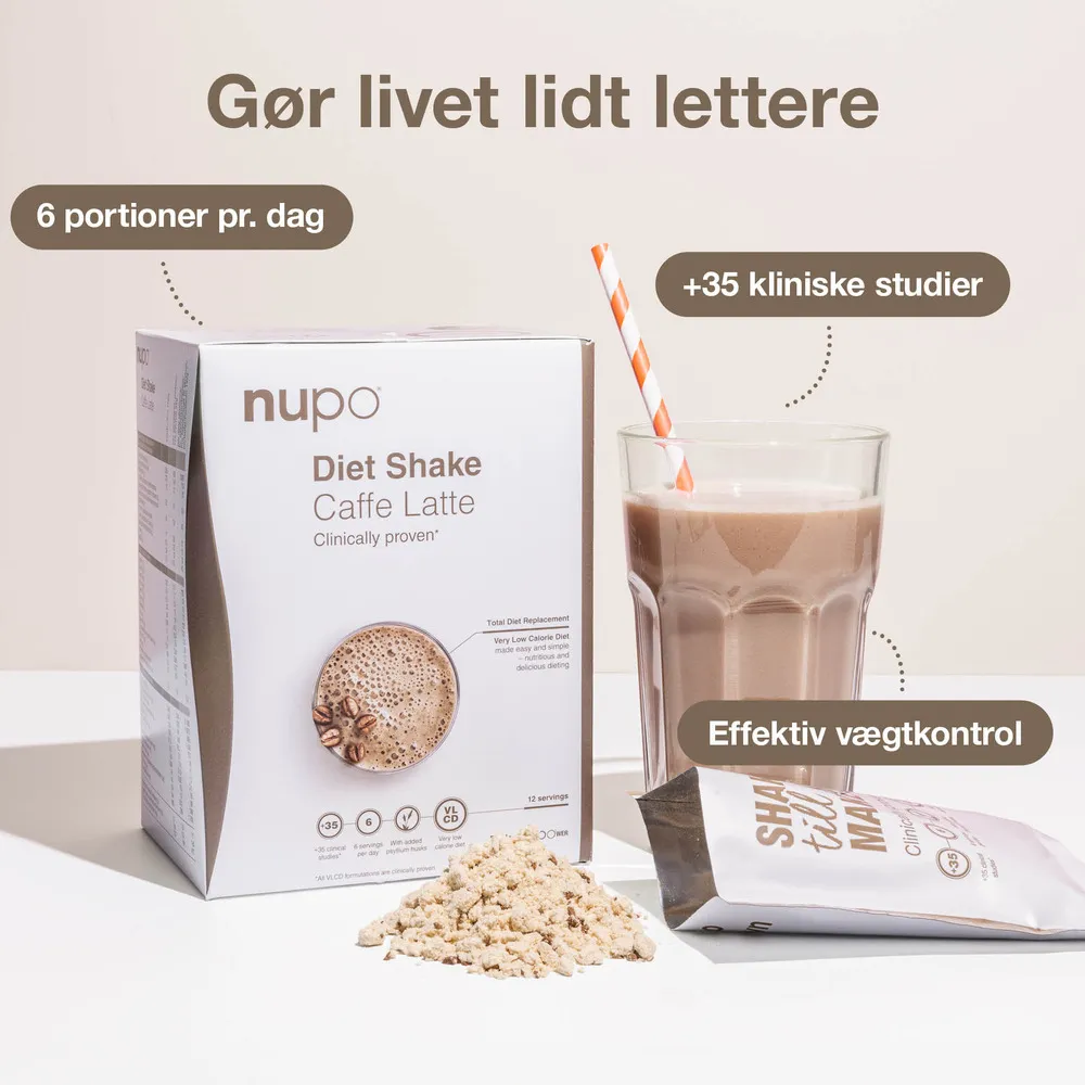 Nupo Diet Shake Caffe Latte - 384 g.