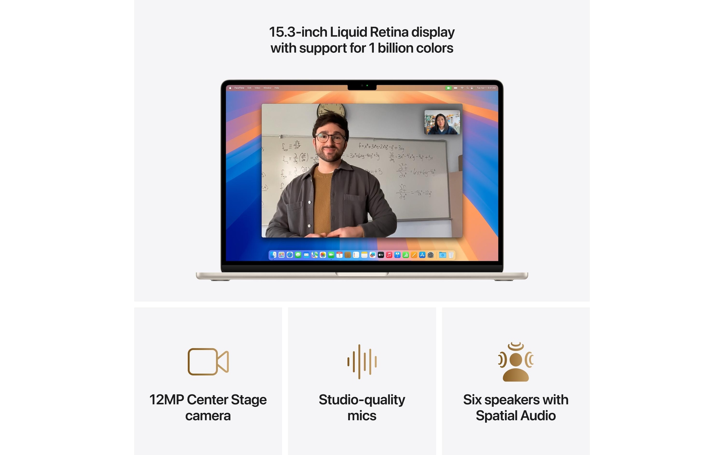 Apple Notebook »Air 15 2025 M4 10C GPU / 16 GB / 512 GB Starlight«